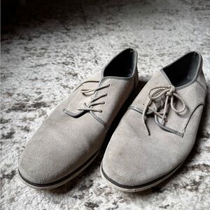 Calvin Klein Gray Oxford Suede Shoes